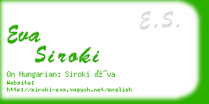 eva siroki business card